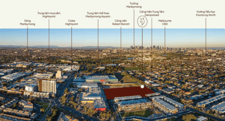 Bản đồ dự án thành phố phía tây Melbourne